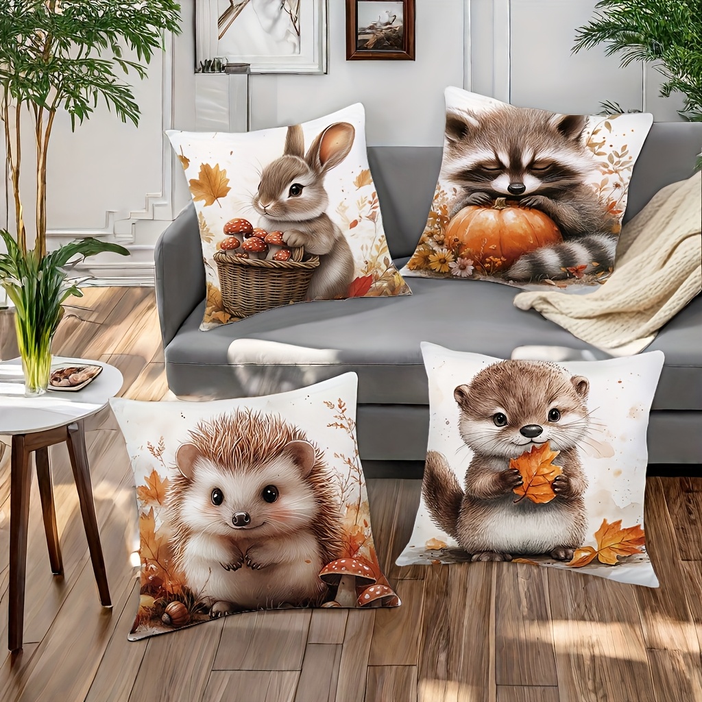 Pillow Covers Set of 4 Autumn  - Pillow Insert 18X18 avis et prix
