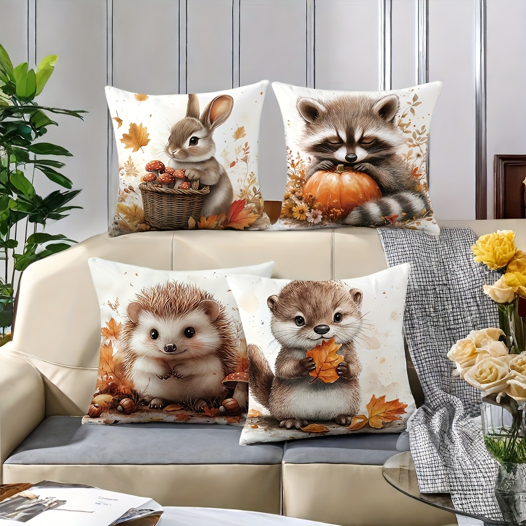 Pillow Covers Set of 4 Autumn  - Pillow Insert 18X18 avis et prix
