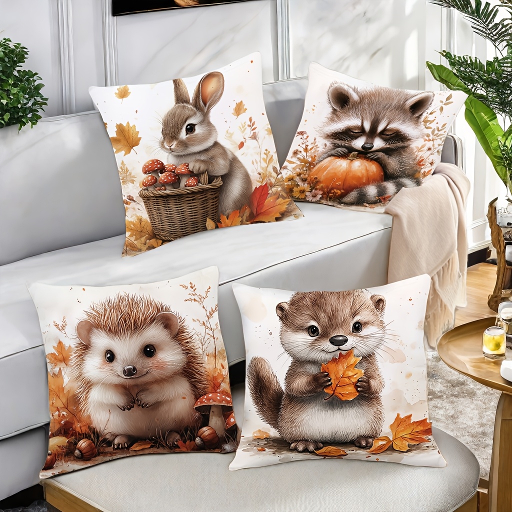 Pillow Covers Set of 4 Autumn  - Pillow Insert 18X18 avis et prix