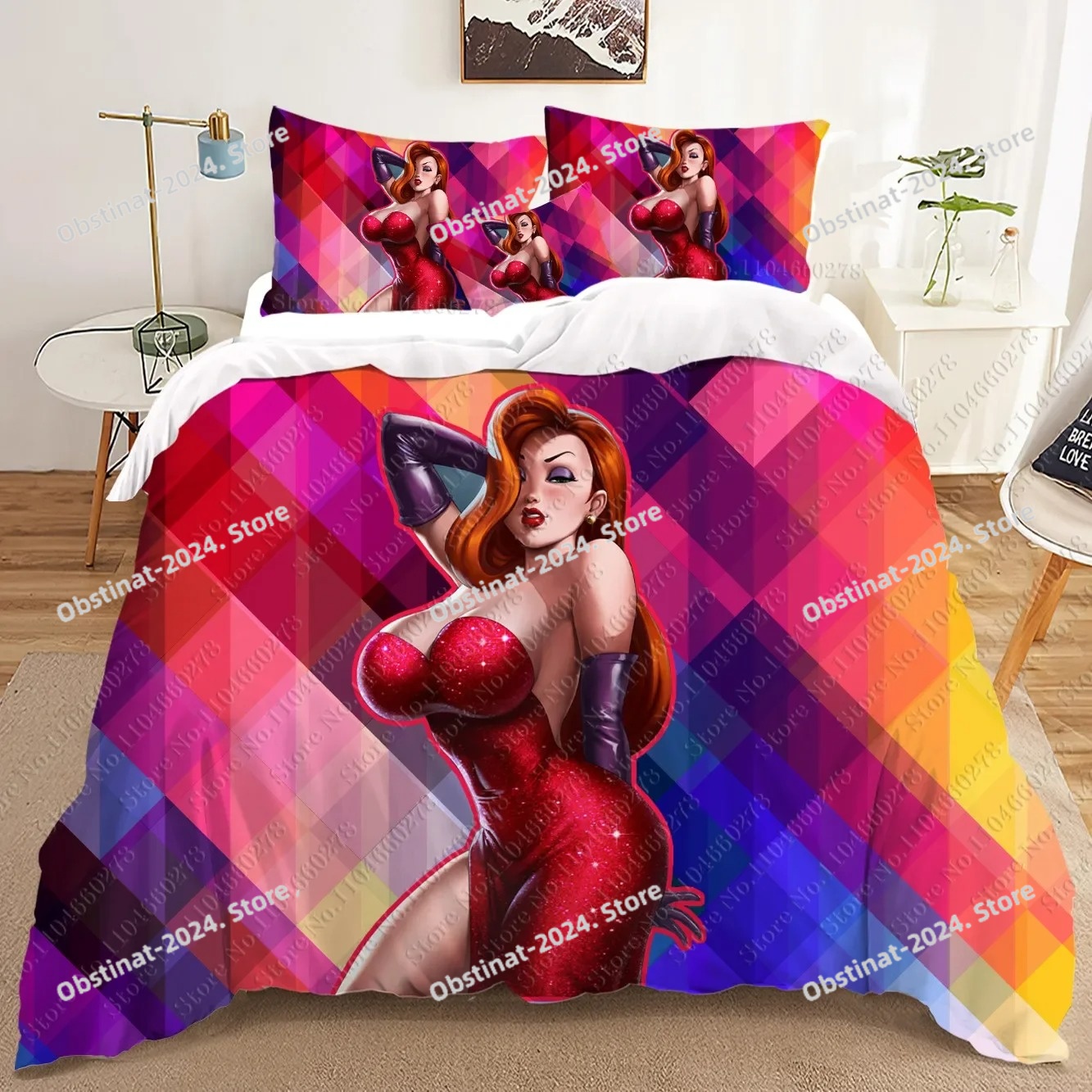 fashion Jessica Rabbit 3D Bedd - Home Textiles Classic Fashion avis et prix