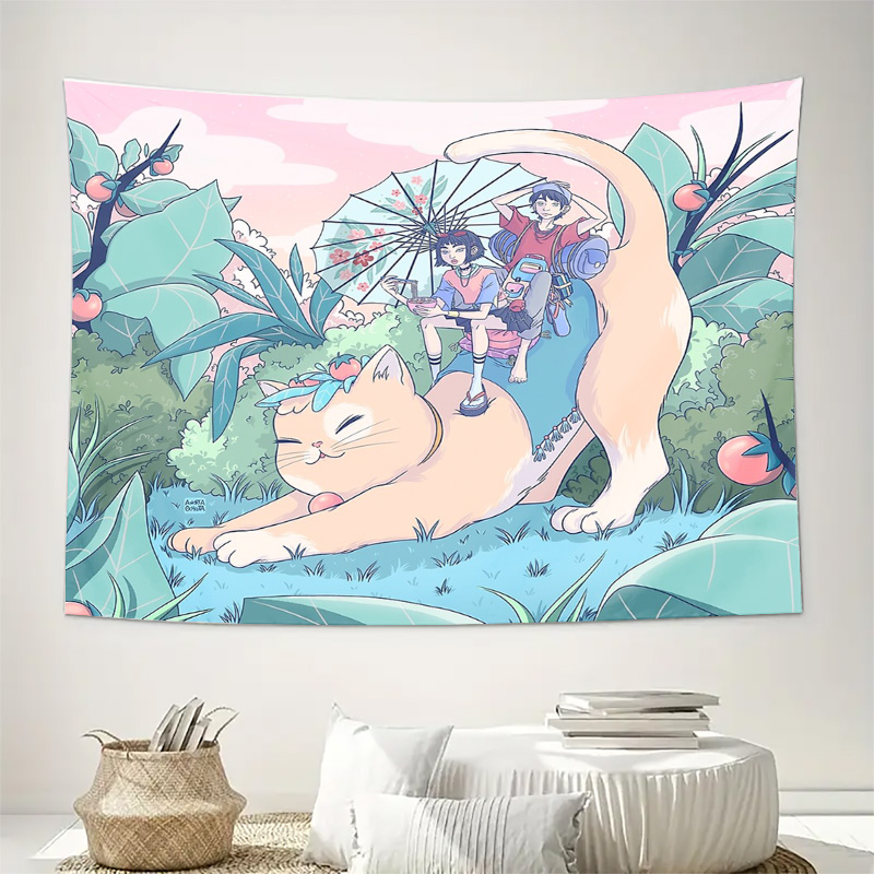 Anime Tapestry Forest Wall Han - Home Art Textiles avis et prix