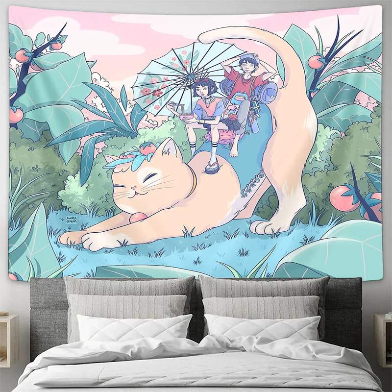 Anime Tapestry Forest Wall Han - Home Art Textiles avis et prix