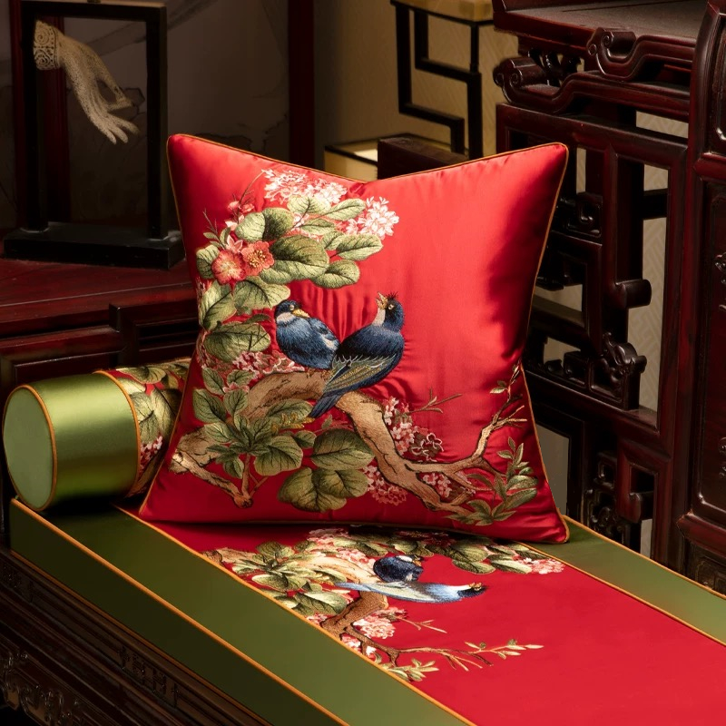 Luxurious Embroidered Silk-lik - Pillow Insert 18X18 avis et prix