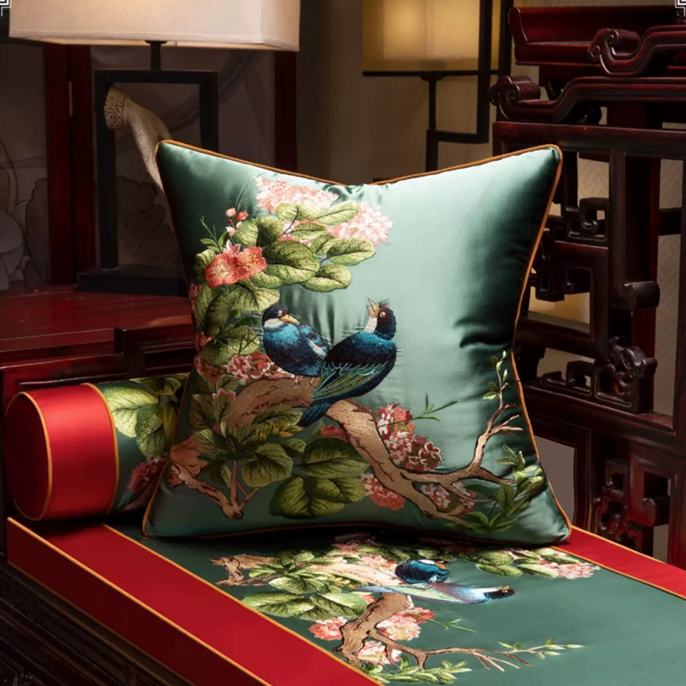 Luxurious Embroidered Silk-lik - Pillow Insert 18X18 avis et prix