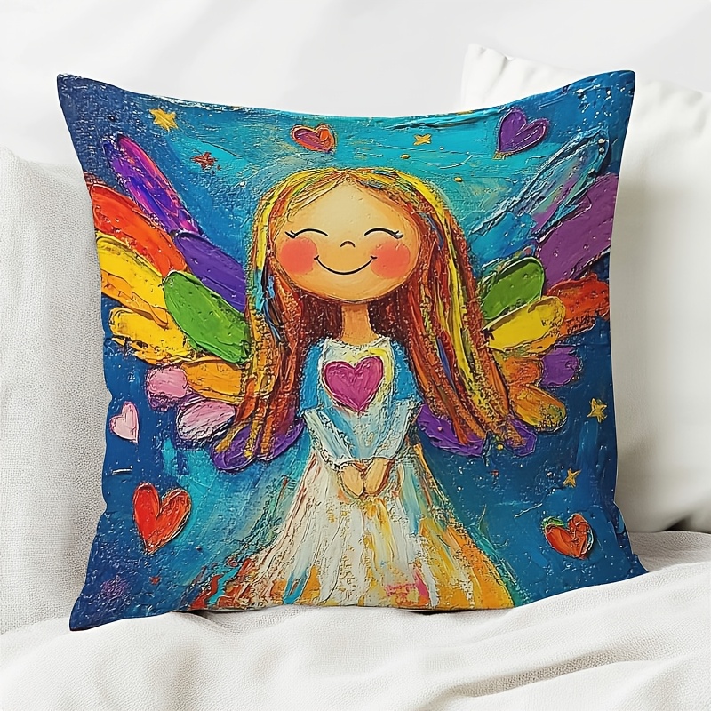 Colorful Angel Wings Pillow Co - Pillow Insert 18X18 avis et prix