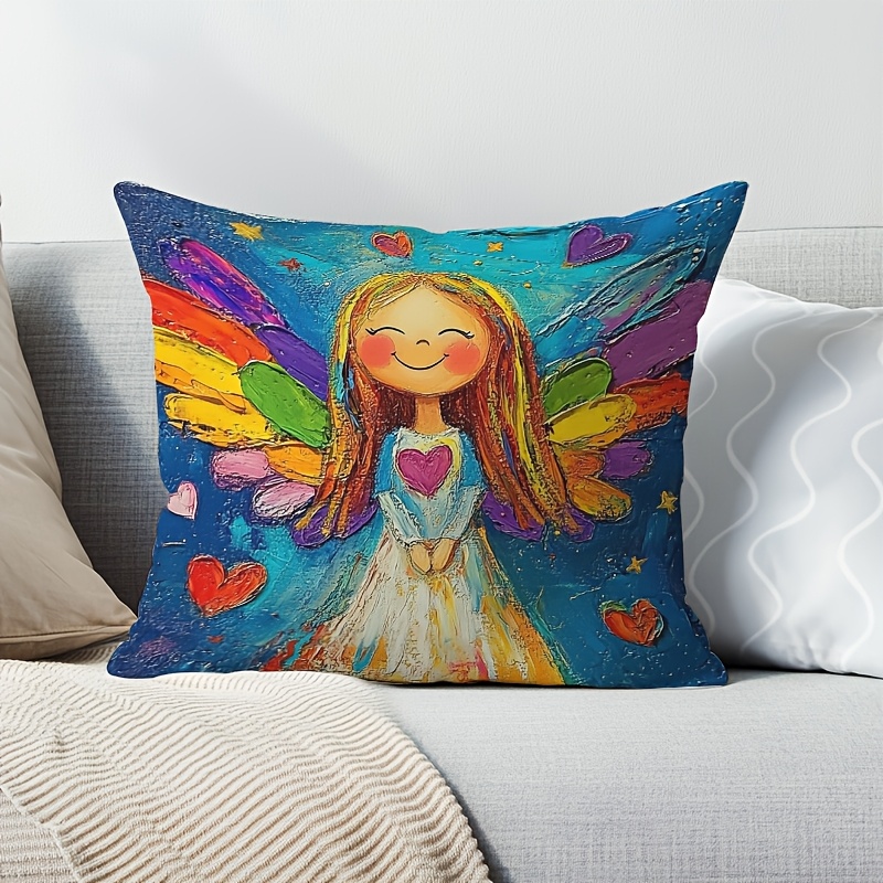 Colorful Angel Wings Pillow Co - Pillow Insert 18X18 avis et prix