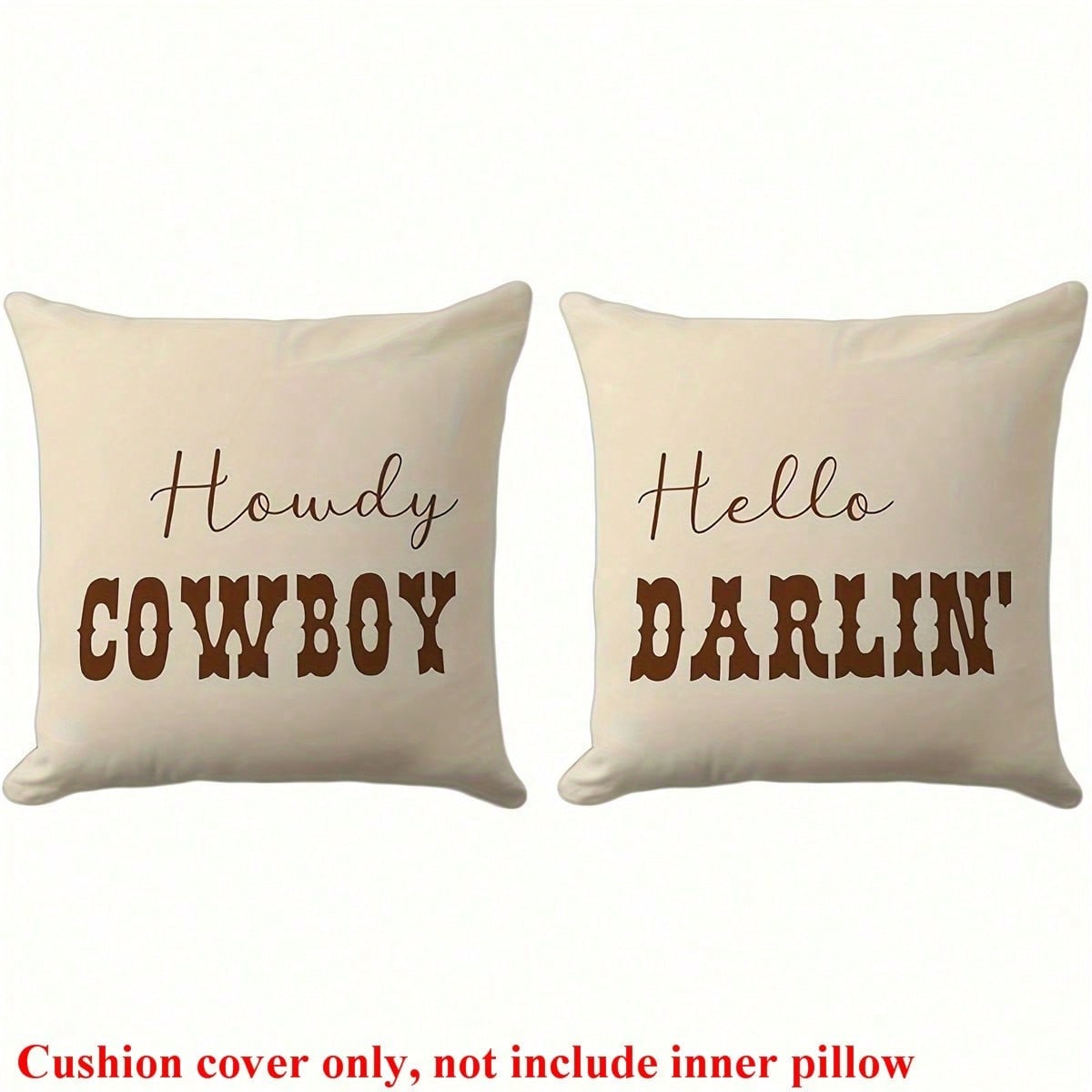 2pcs Western Cowboy Throw Pill - Pillow Insert 18X18 avis et prix