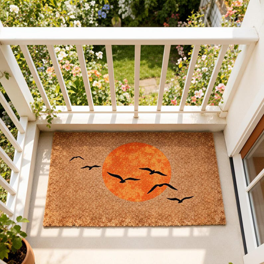 Sun And Birds Doormat Japanese - Sunrise Home Textiles & Apparel avis et prix