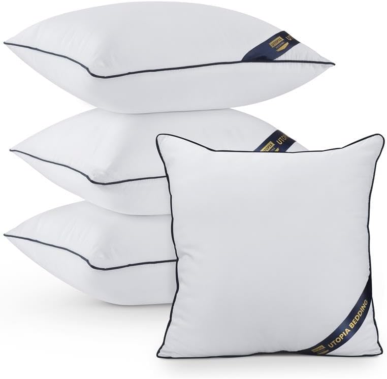 4-Pack 18x18 Inch White Throw  - Pillow Insert 18X18 avis et prix