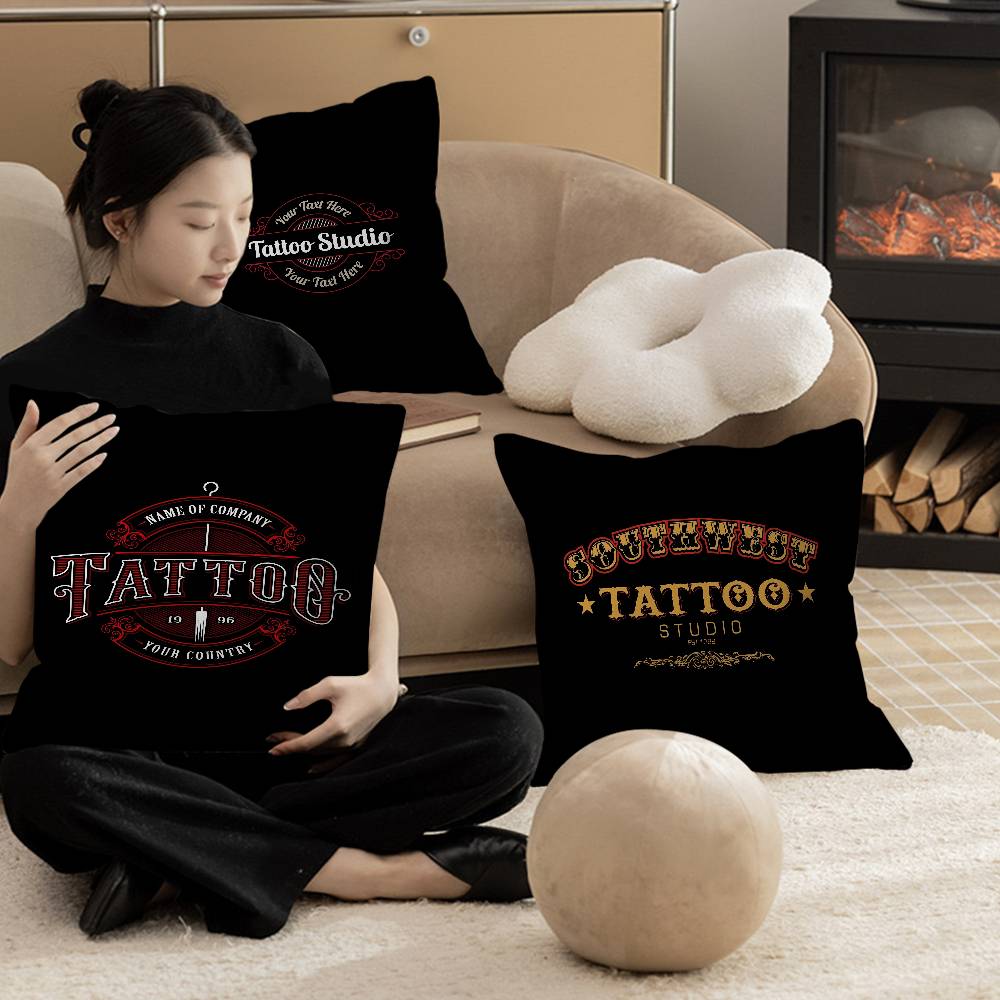 Tattoo Shop Logo Cushion Cover - Home Textiles Logo avis et prix