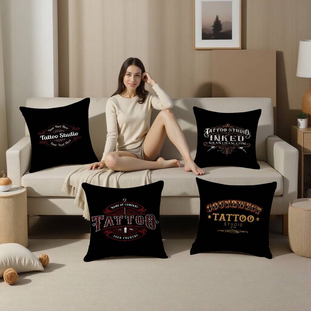 Tattoo Shop Logo Cushion Cover - Home Textiles Logo avis et prix