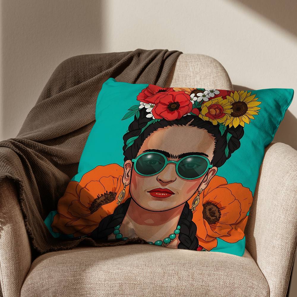 Printed Art Frida Kahlo pillow - Home Art Textiles avis et prix