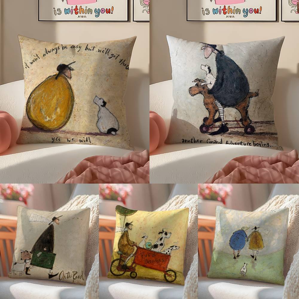 Painting S-Sam Toft Art Pillow - Home Art Textiles avis et prix