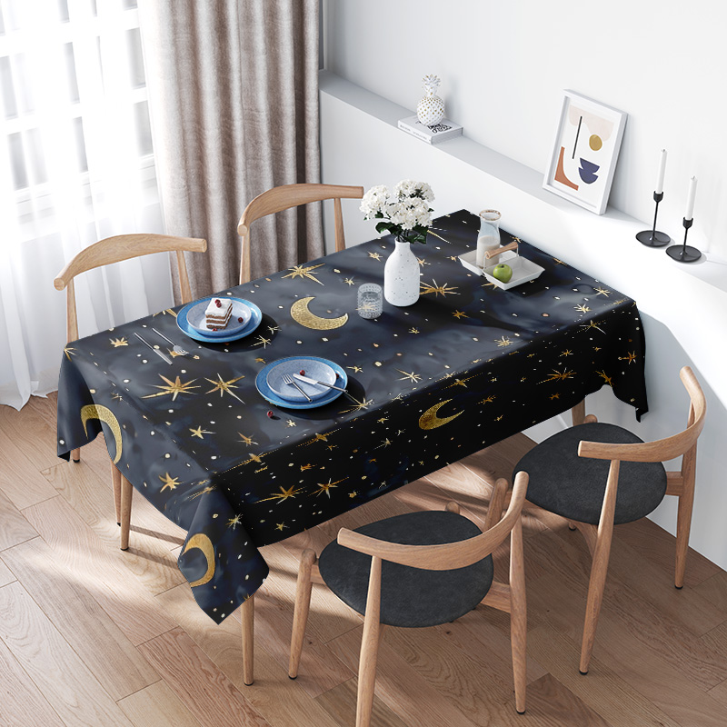 Stylish Dark Blue Stars Moon T - Home Textiles Com avis et prix