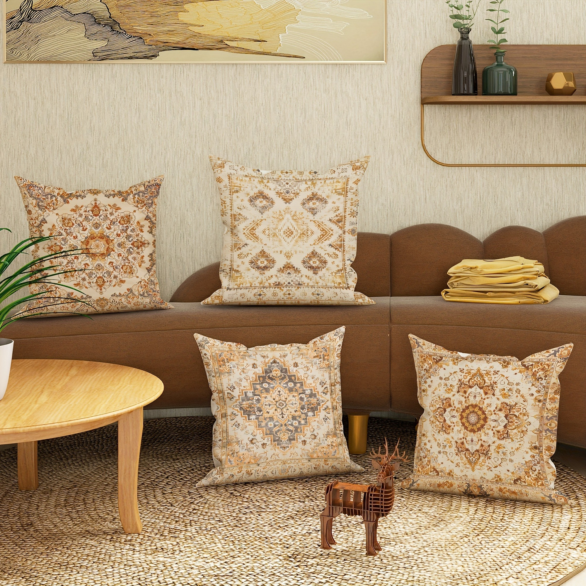 Pillow Covers Set of 4 Bohemia - Pillow Insert 18X18 avis et prix